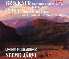 Bruckner: Symphony No. 8 etc., London Philharmonic - Neeme Järvi. 2xCD 1990 Swiss Chandos – CHAN 8843/4