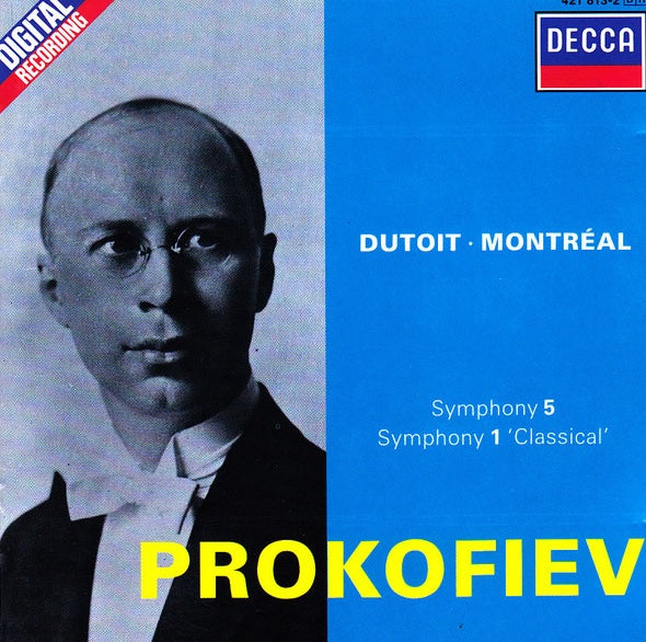 Prokofiev - Symphonies Nos 1 & 5, Dutoit, Montréal, W. Germany 1989 Decca ‎– 421 813-2