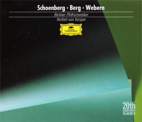 Schoenberg · Berg · Webern. Herbert von Karajan, Berliner Philharmoniker. W. Germany 3xCD 1989 Deutsche Grammophon ‎– 427 424-2