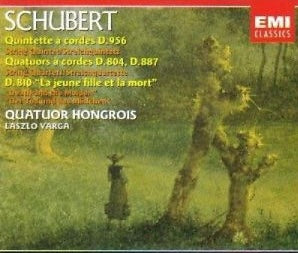 Schubert:  String Quintet, Quatuor Hongrois, Laszlo Varga. 2xCD EMI – CZS 7 67422 2