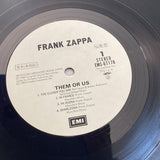 Frank Zappa – Them Or Us, Promo. EMI – EMS-67176-77 Japan Gatefold 2xLP & OBI