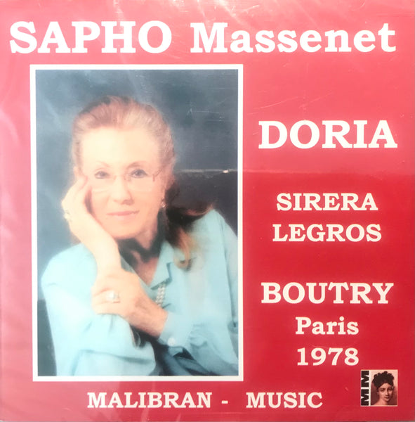 Jules Massenet, Renée Doria ‎– Sapho, 2xCD France Malibran-Music ‎– CDRG 103