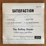 The Rolling Stones ‎– Satisfaction. Australian 1969 Decca ‎– DFEA-7544 7" EP