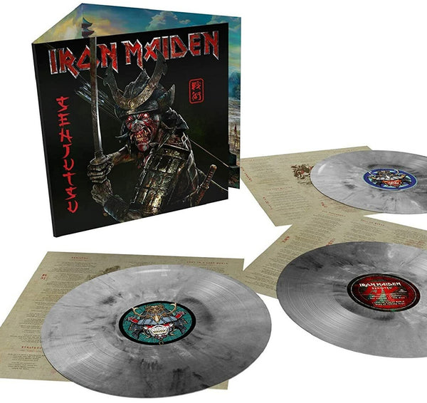 Iron Maiden ‎– Senjutsu, E.U. 3xLP Silver & Black Marble Vinyl