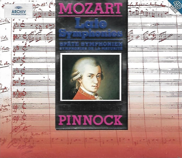 Mozart, The English Concert, Trevor Pinnock – Late Symphonies. 4xCD Germany Archiv Produktion – 447 043-2