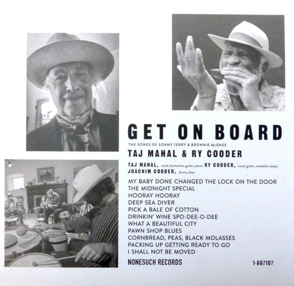 Taj Mahal & Ry Cooder – Get On Board (The Songs Of Sonny Terry & Brownie McGhee), Vinyl LP