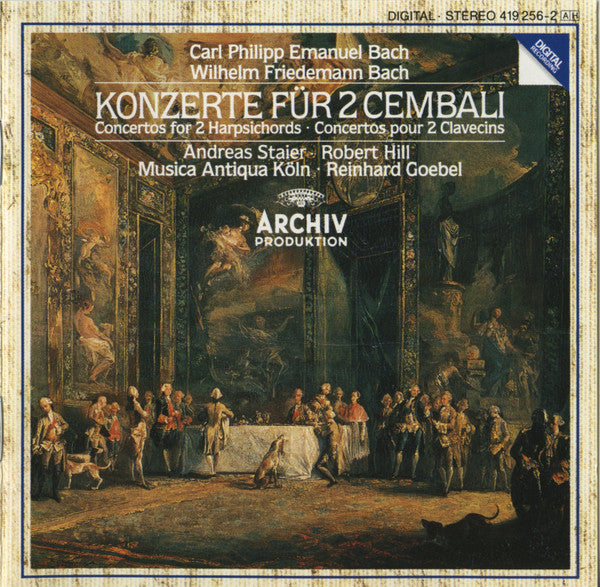 C.P.E. Bach & W.F. Bach . Concertos For 2 Harpsichords, Reinhard Goebel. W. Germany 1986 Archiv Produktion ‎– 419 256-2