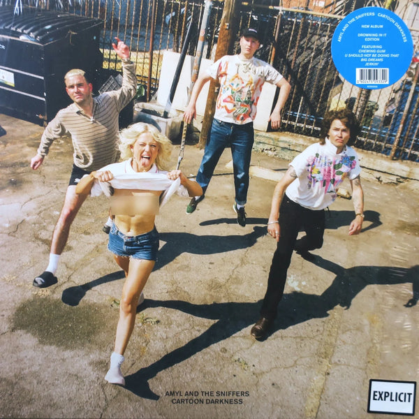 Amyl And The Sniffers - Cartoon Darkness,  Blue & Clear Swirl, Drowning In It Edition Vinyl LP